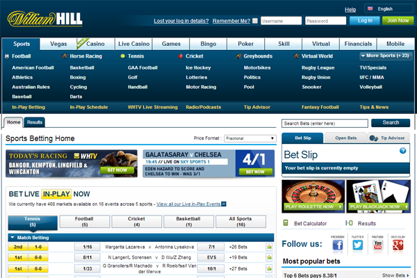 William Hill Sports screen shot